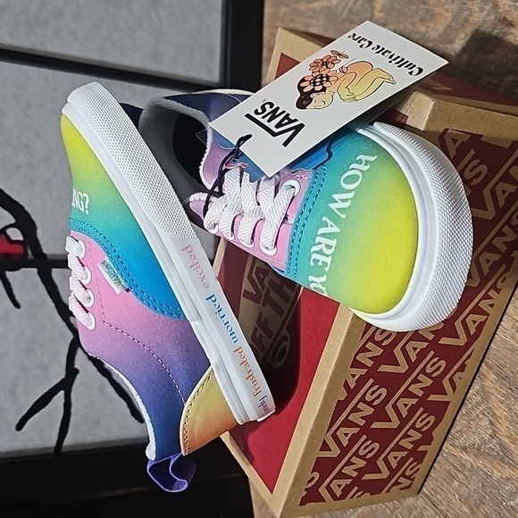 Vans Colorful Era Elastic‎ Lace Shoes Size 6T - Picture 2 of 9